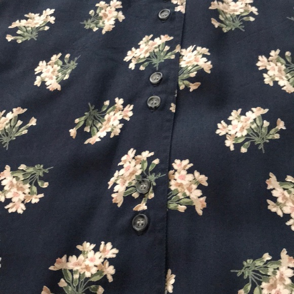 Liz Claiborne Floral Maxi Skirt - Navy and Pink - Picture 2 of 5